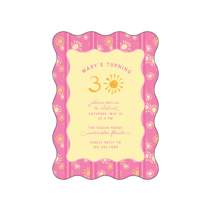 sunshine pink | invitation