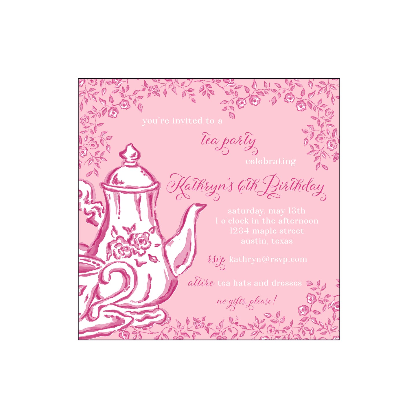 tea party | invitation