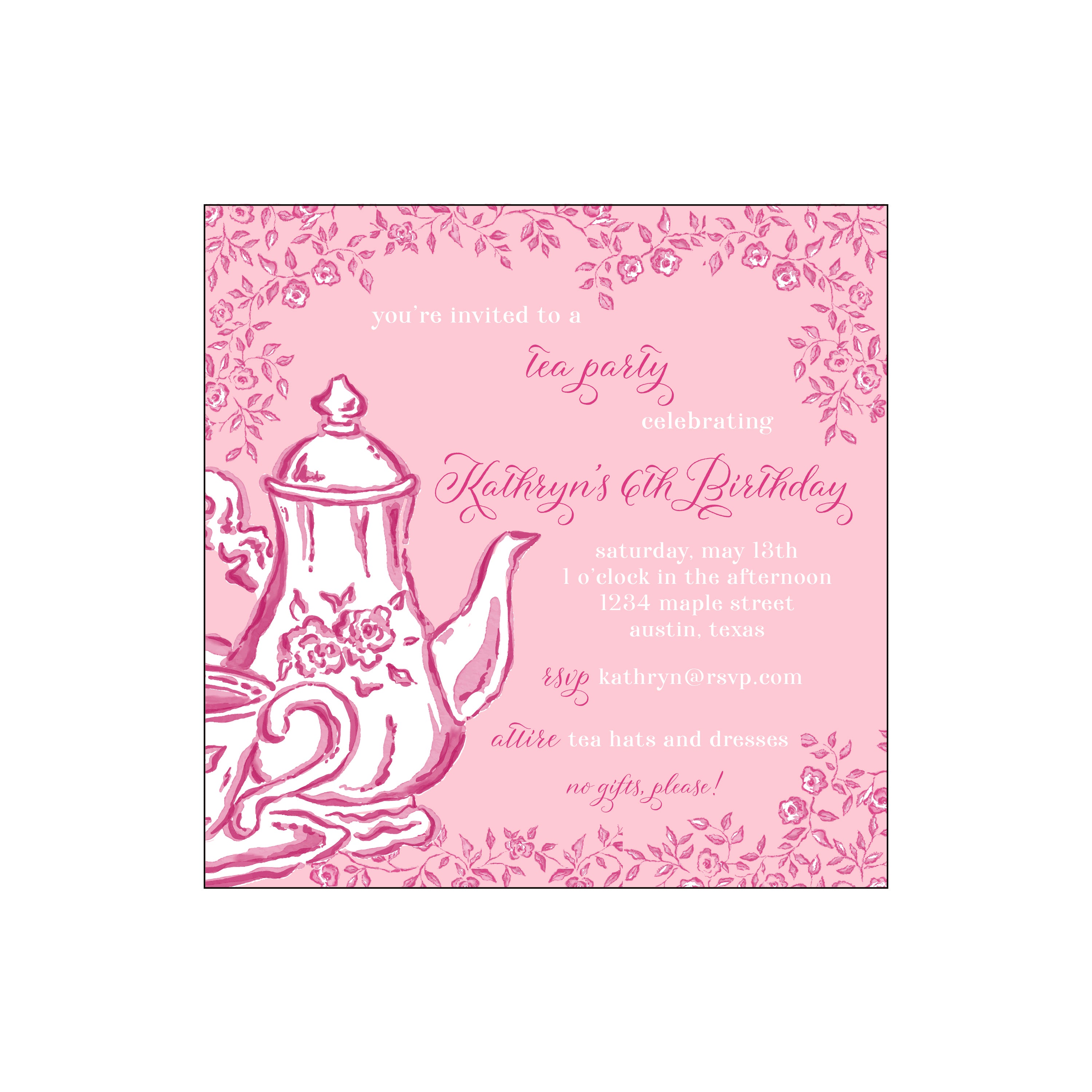 tea party | invitation
