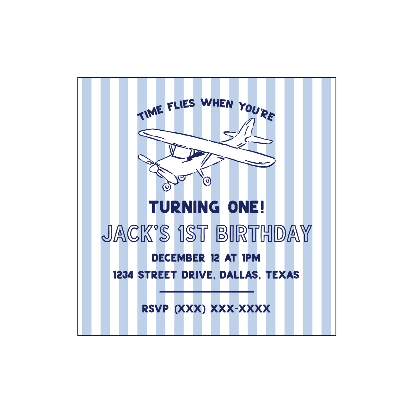 time flies | invitation