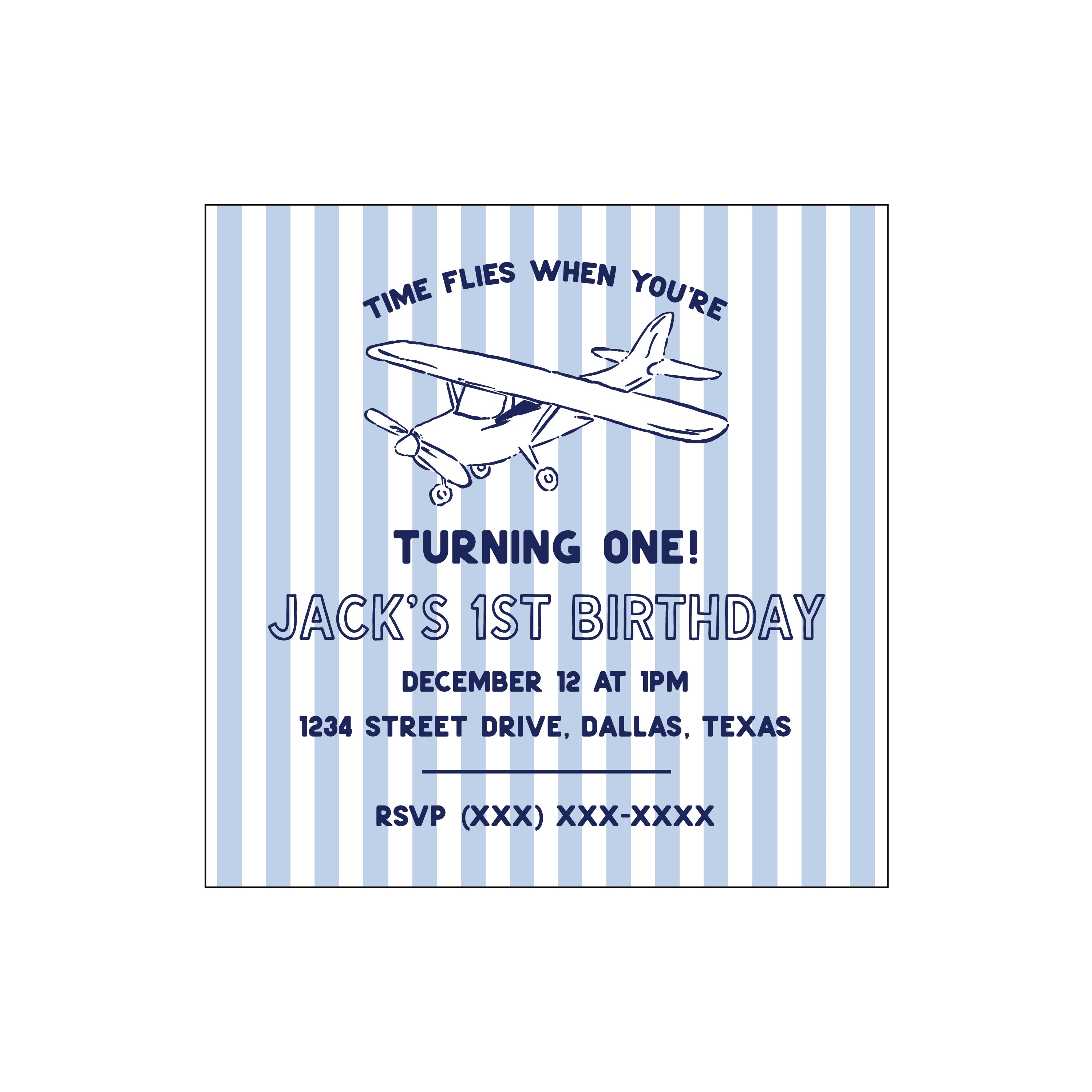 time flies | invitation