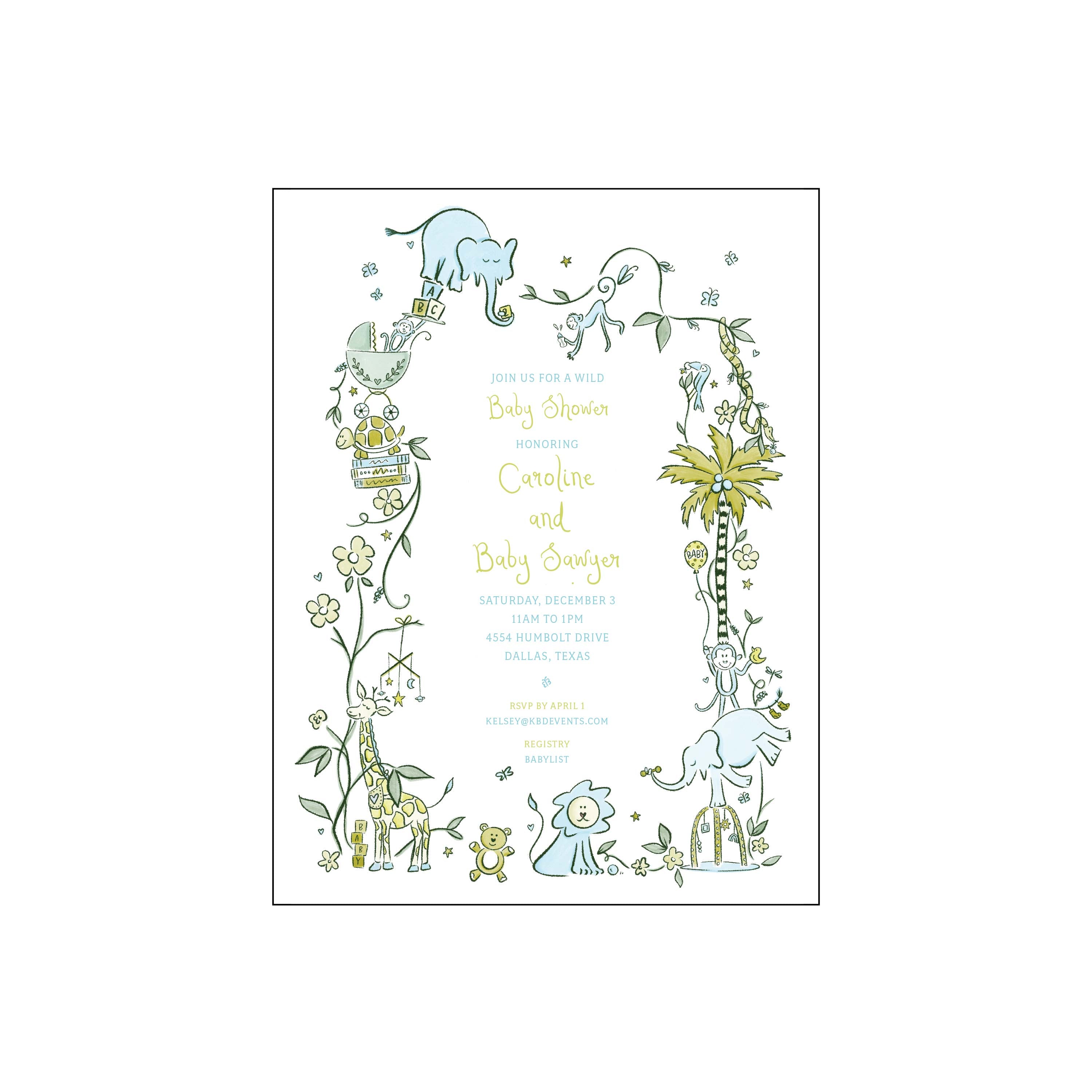 wild about baby | invitation