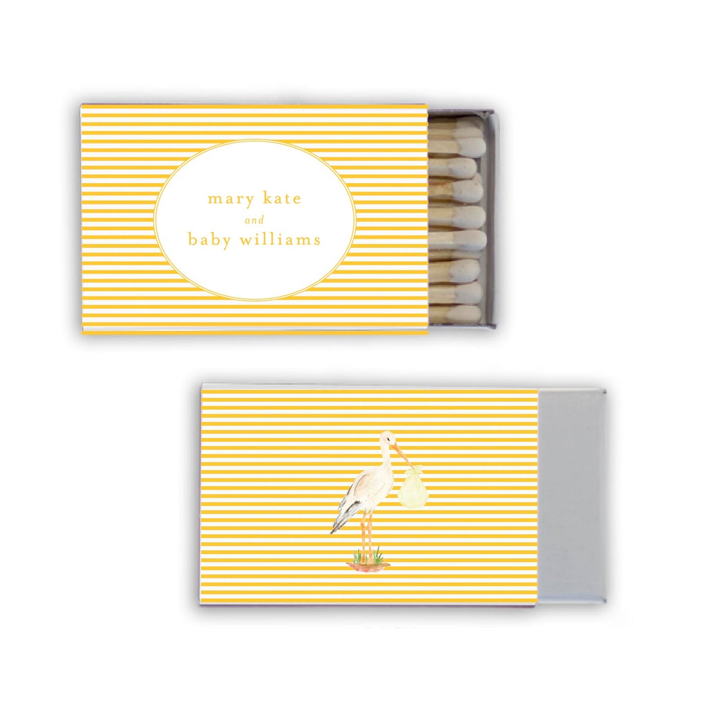 baby stork | matchboxes