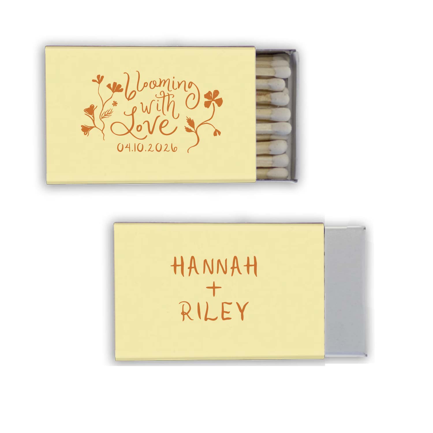 blooming with love | matchboxes