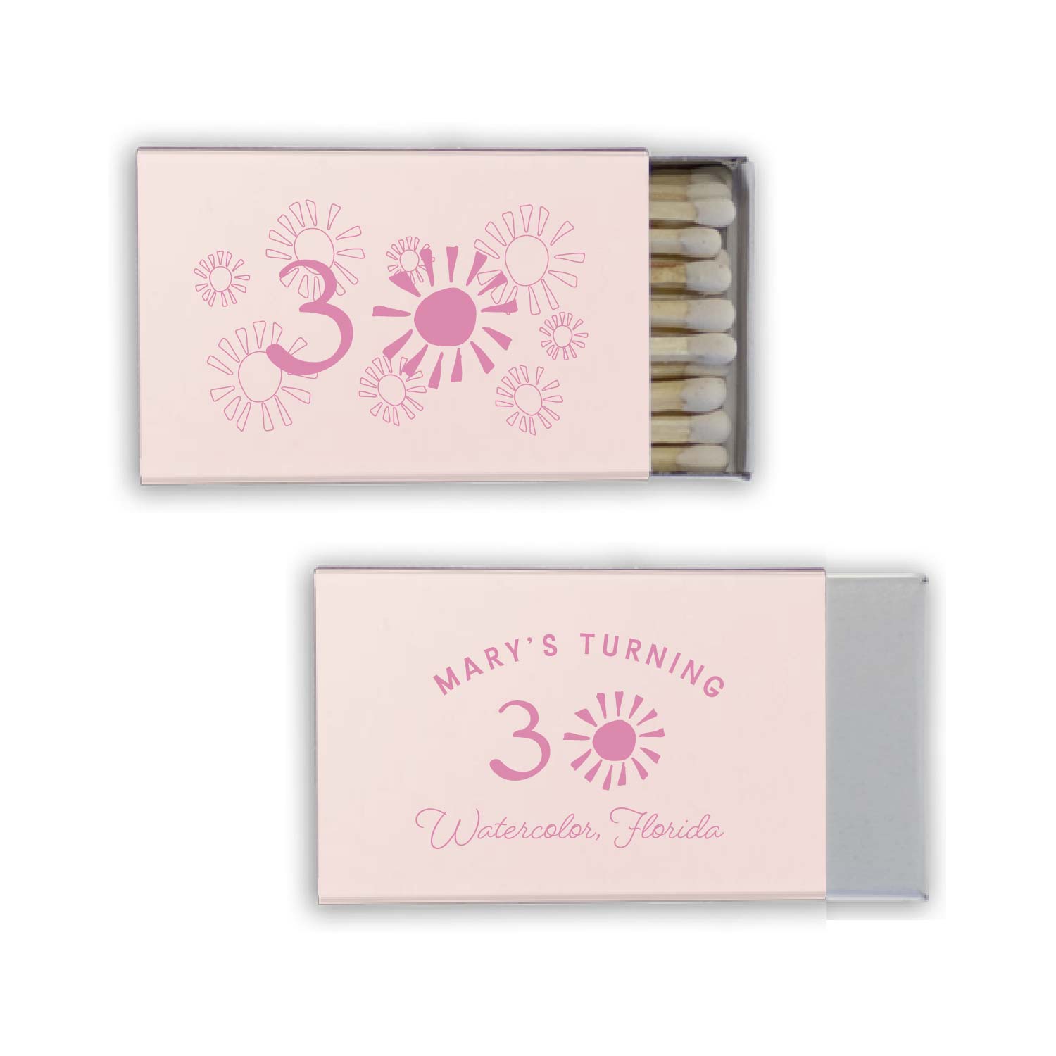sunshine pink | matchboxes