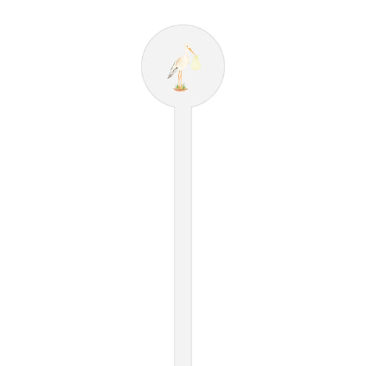 baby stork | stir stick | wooden or acrylic round
