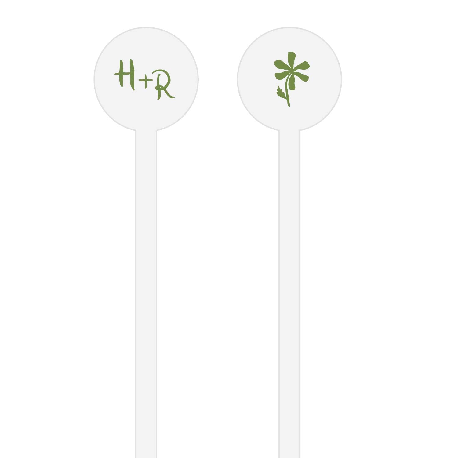 blooming with love | stir stick | wooden or acrylic round