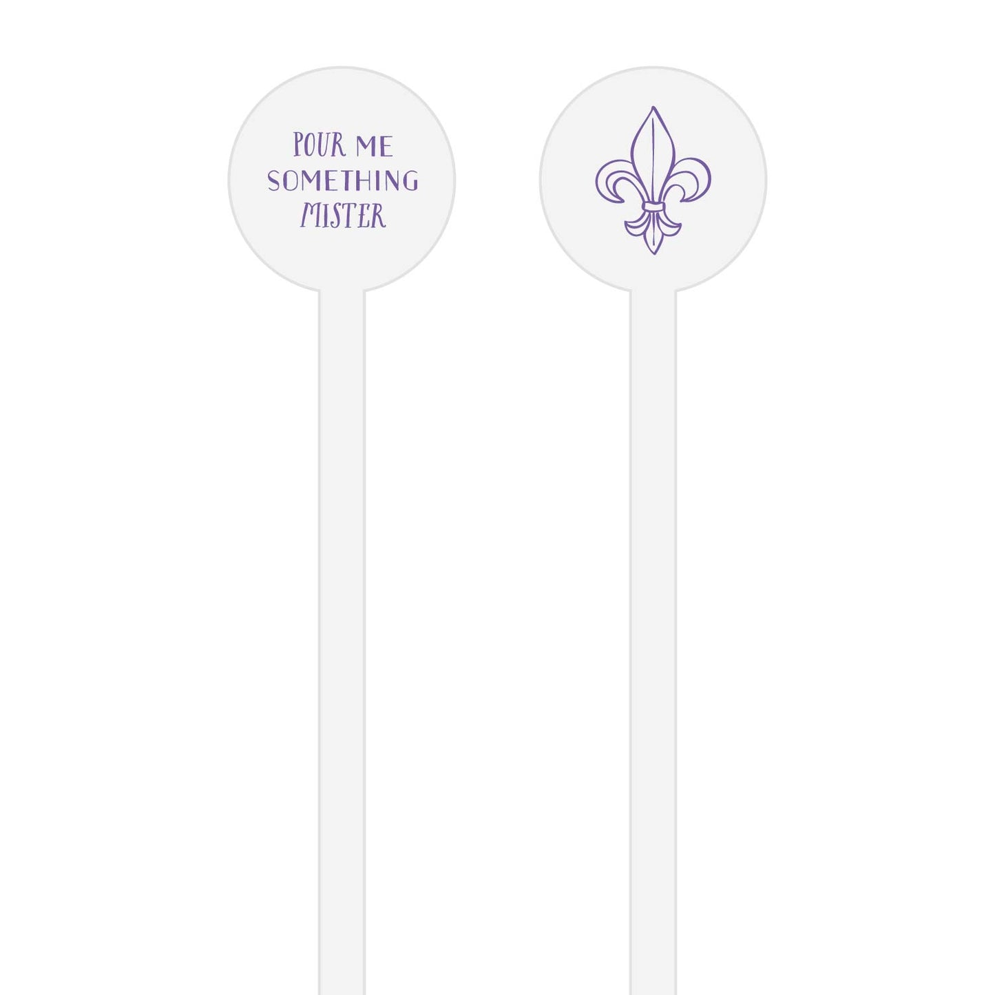 mardi gras | stir stick | wooden or acrylic round