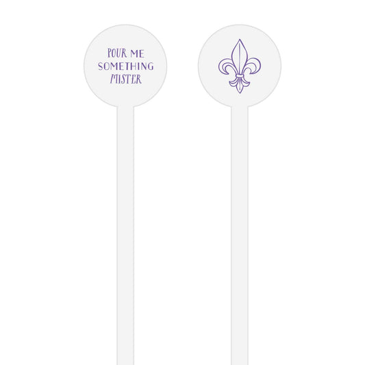 mardi gras | stir stick | wooden or acrylic round