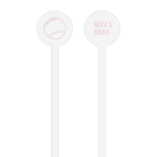 tennis bach | stir stick | wooden or acrylic round