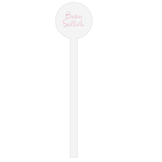 whimsical floral | stir stick | wooden or acrylic round