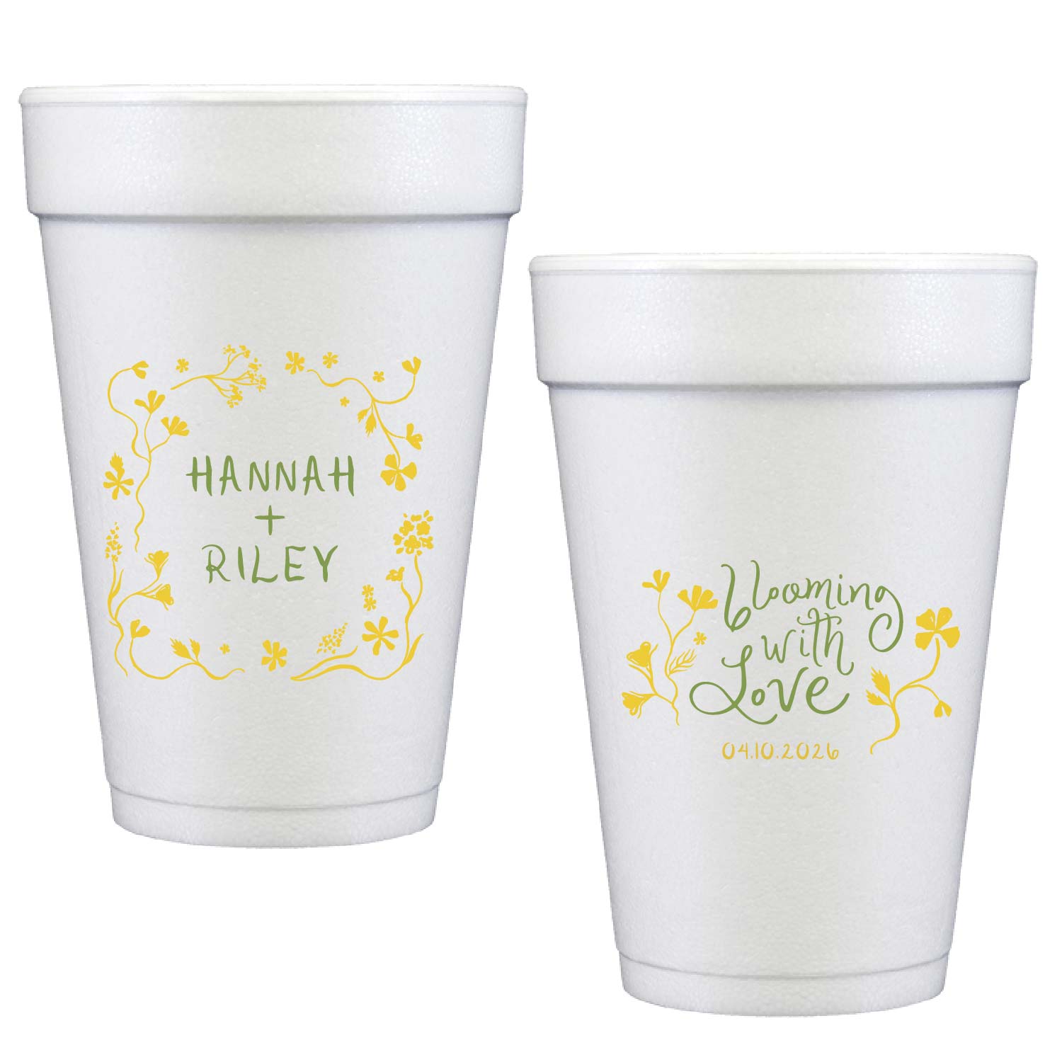 blooming with love | styrofoam cups