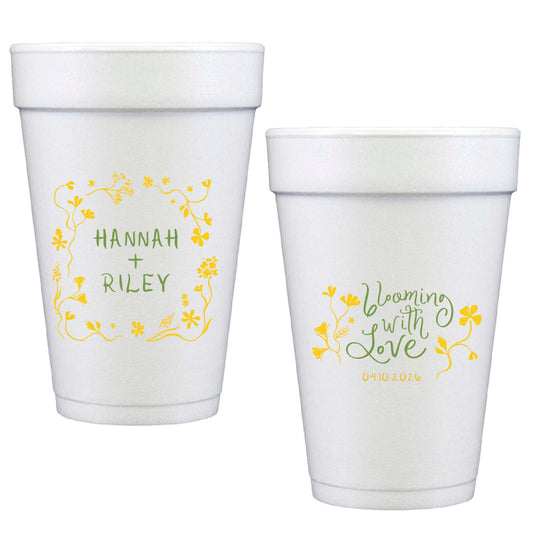 blooming with love | styrofoam cups