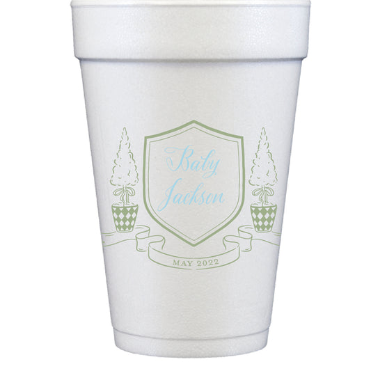 Boxwoods Personalized Styrofoam Cup