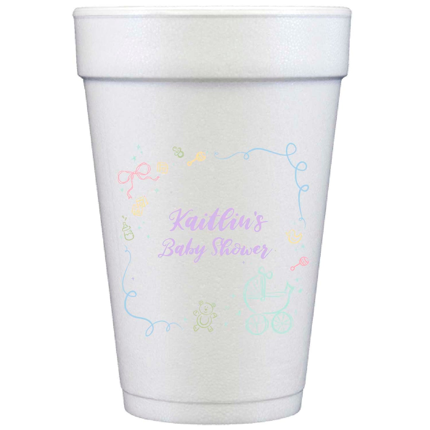 colorful baby | styrofoam cups | digital