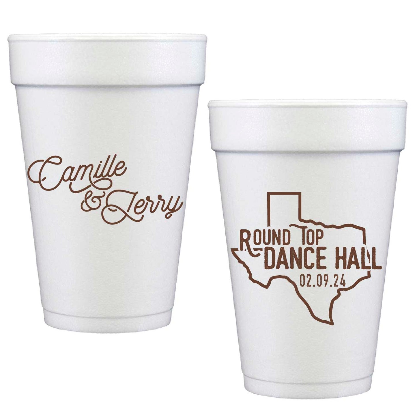 dance hall dinner | styrofoam cups