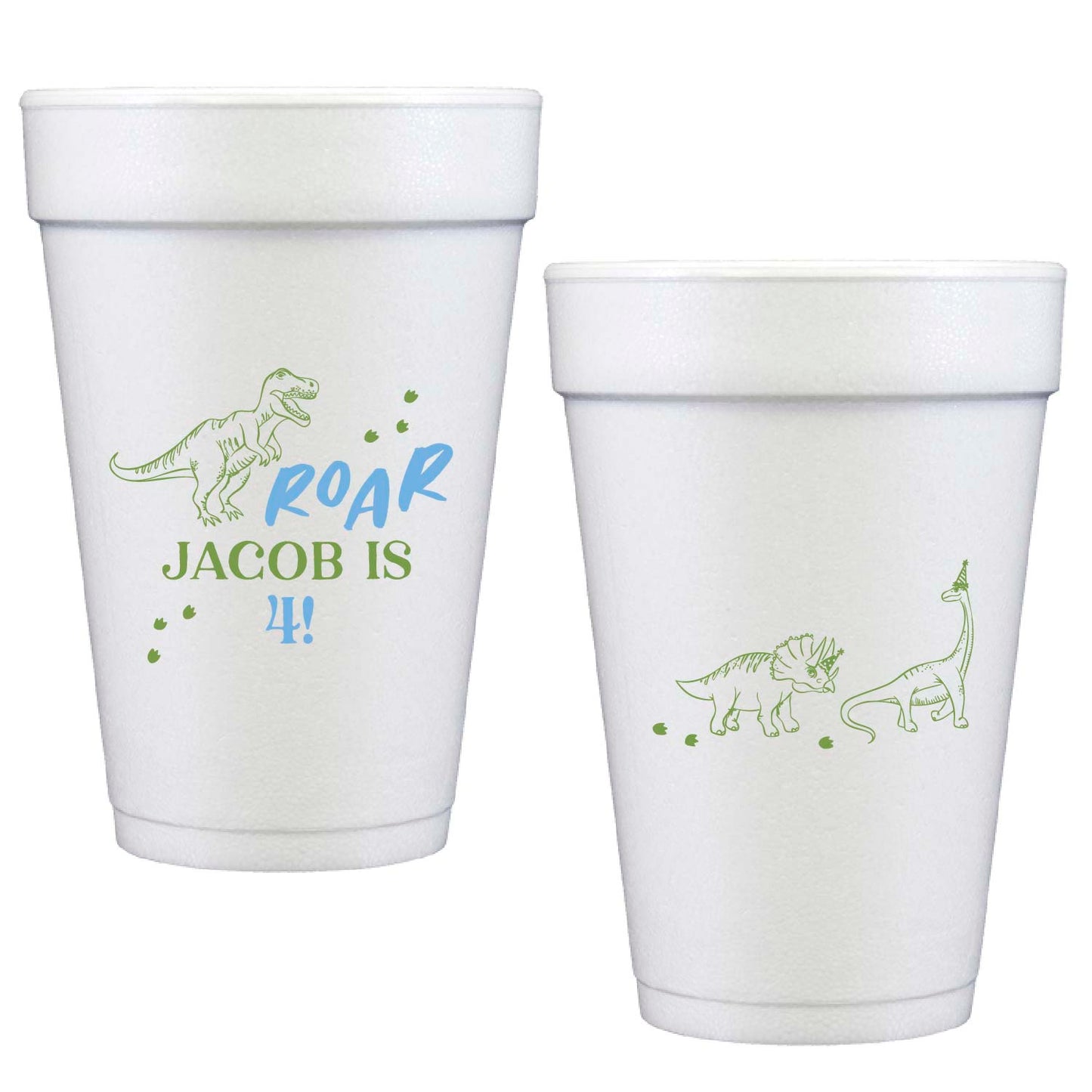 dino | styrofoam cups