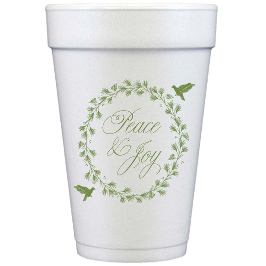 holiday dove | styrofoam cups