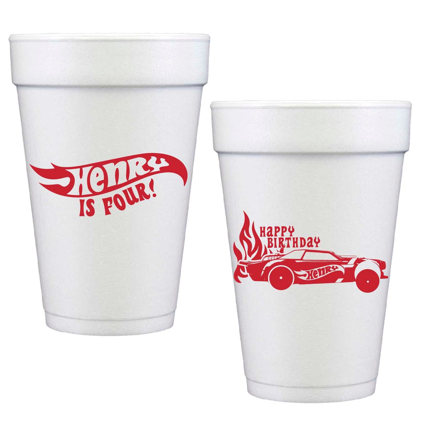 hot wheels | styrofoam cups