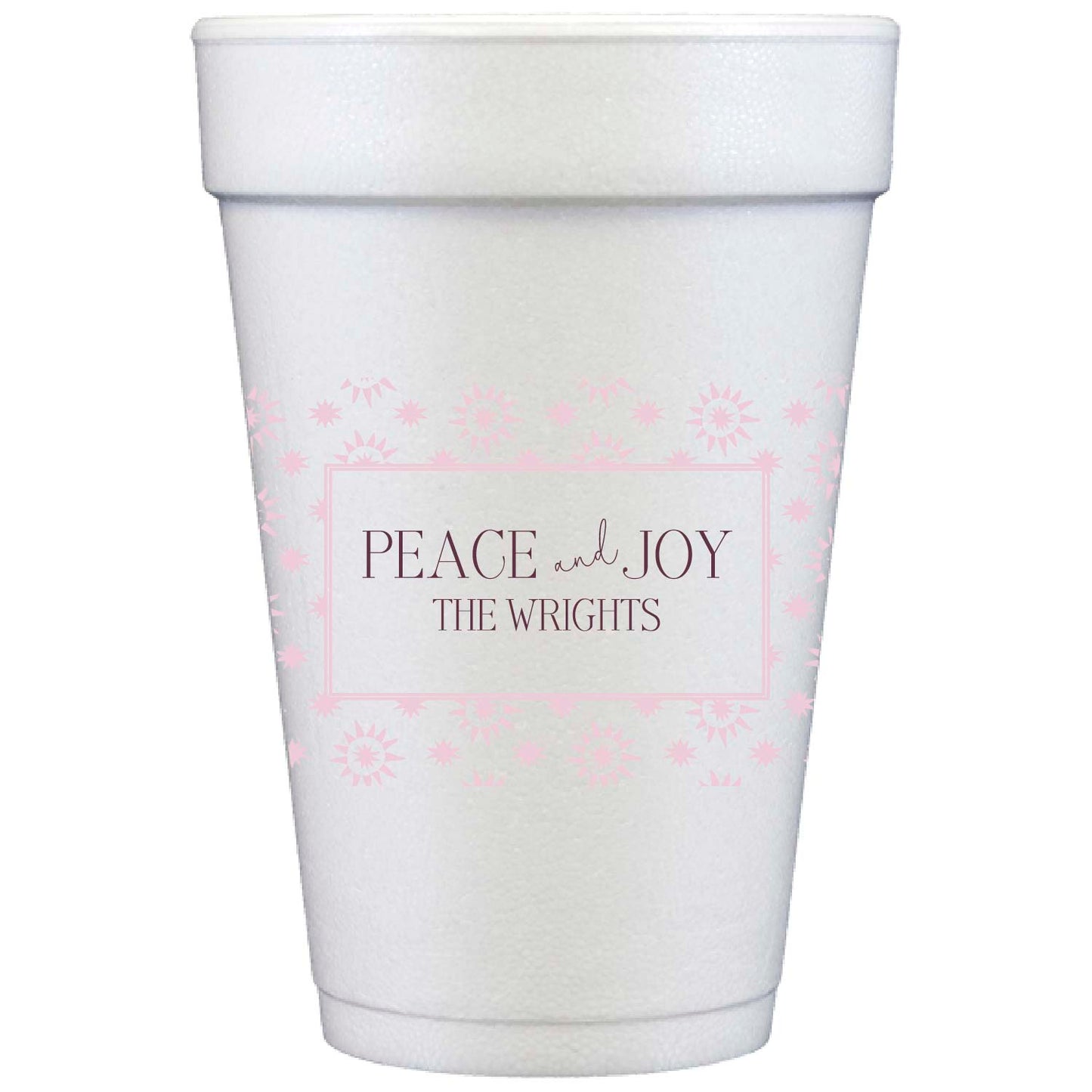 pink and berry starburst | styrofoam cups