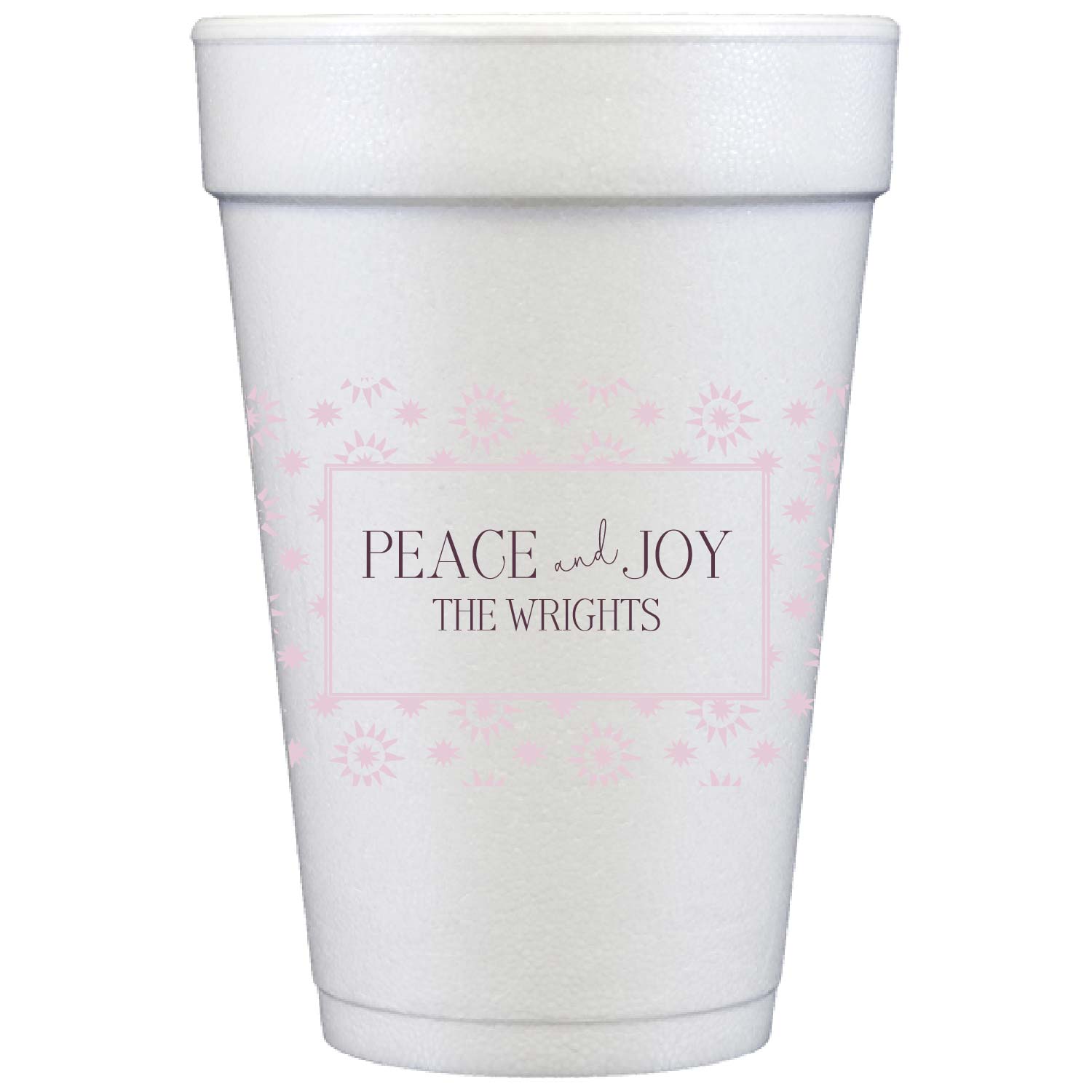 pink and berry starburst | styrofoam cups