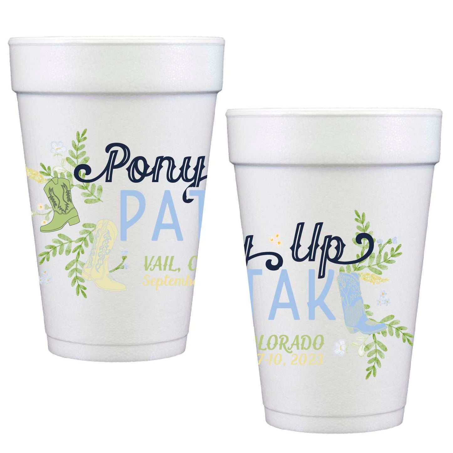 pony up | styrofoam cups