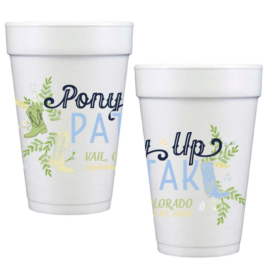 pony up | styrofoam cups
