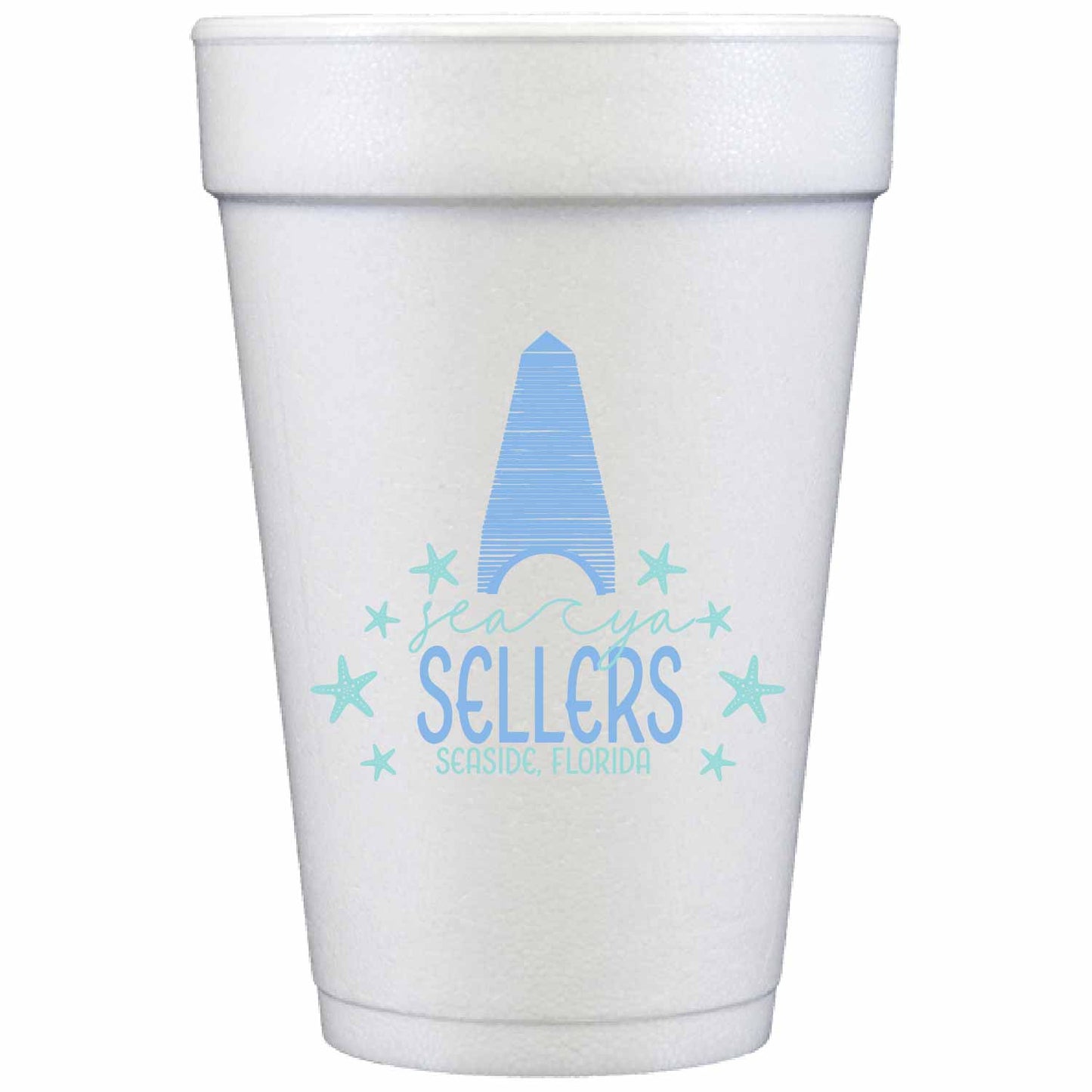 seaside | styrofoam cups
