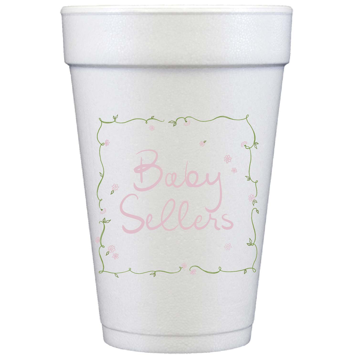 whimsical floral | styrofoam cups