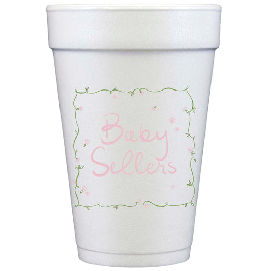 whimsical floral | styrofoam cups