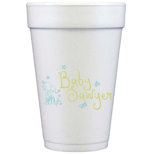 wild about baby | styrofoam cups