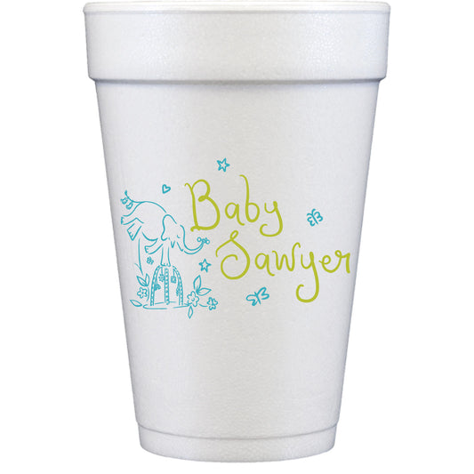 wild about baby | styrofoam cups
