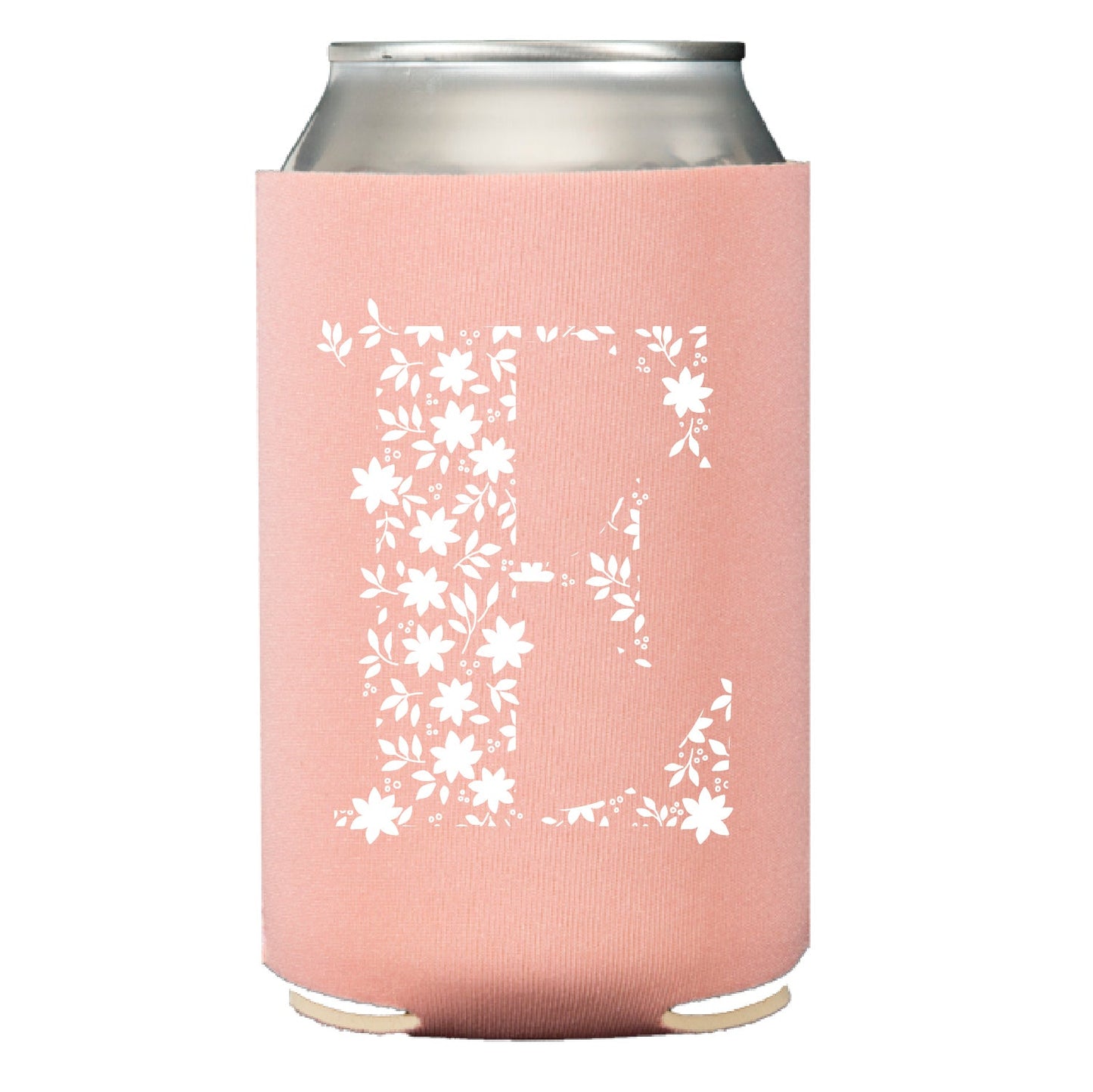 floral letters | can cooler
