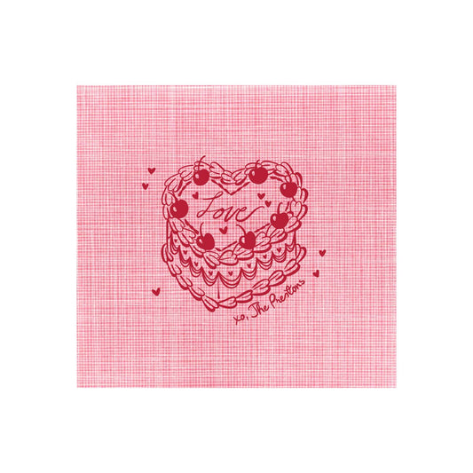vday cake | napkins | 3ply or linen