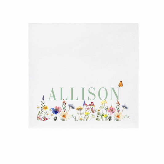 wildflower personalized cocktail napkins