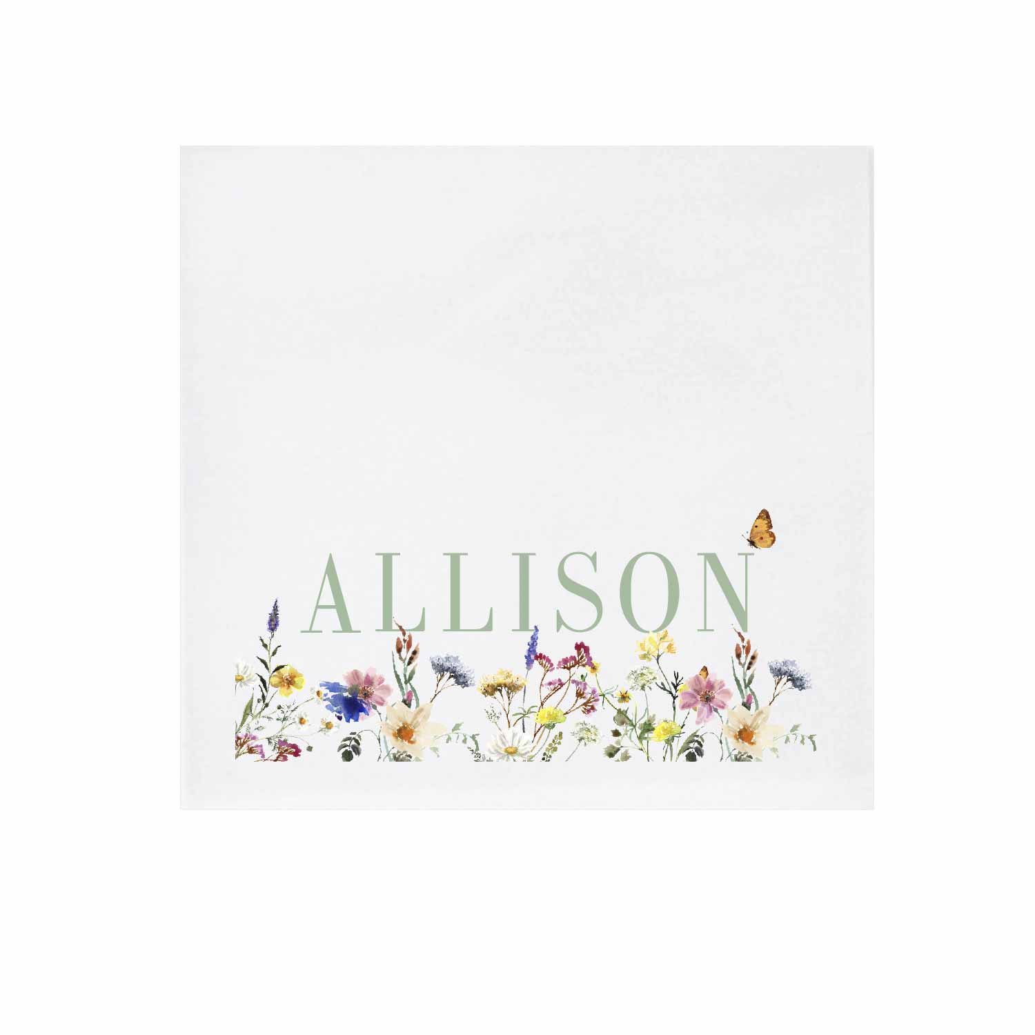 wildflower personalized cocktail napkins