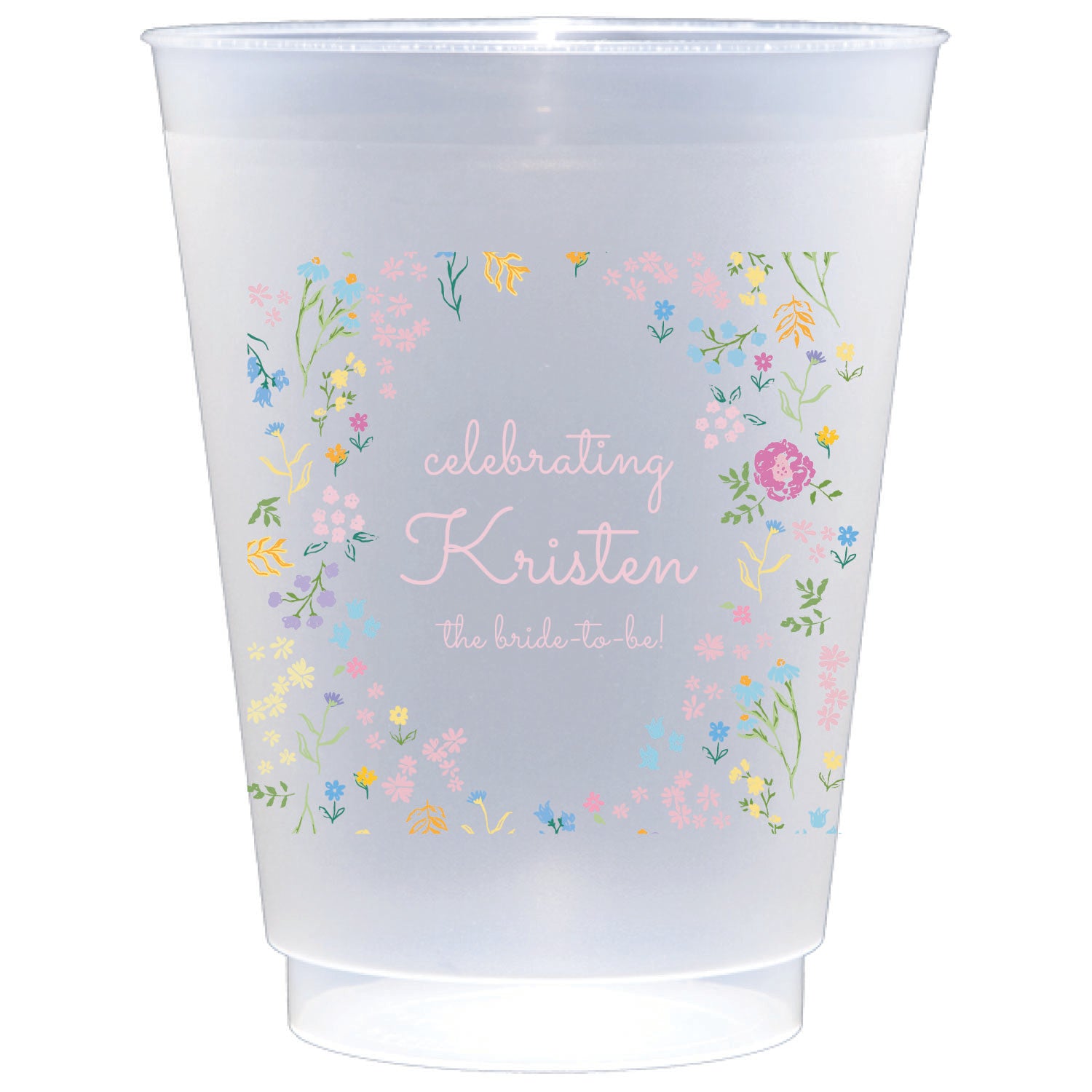 floral shower | shatterproof frosted flex