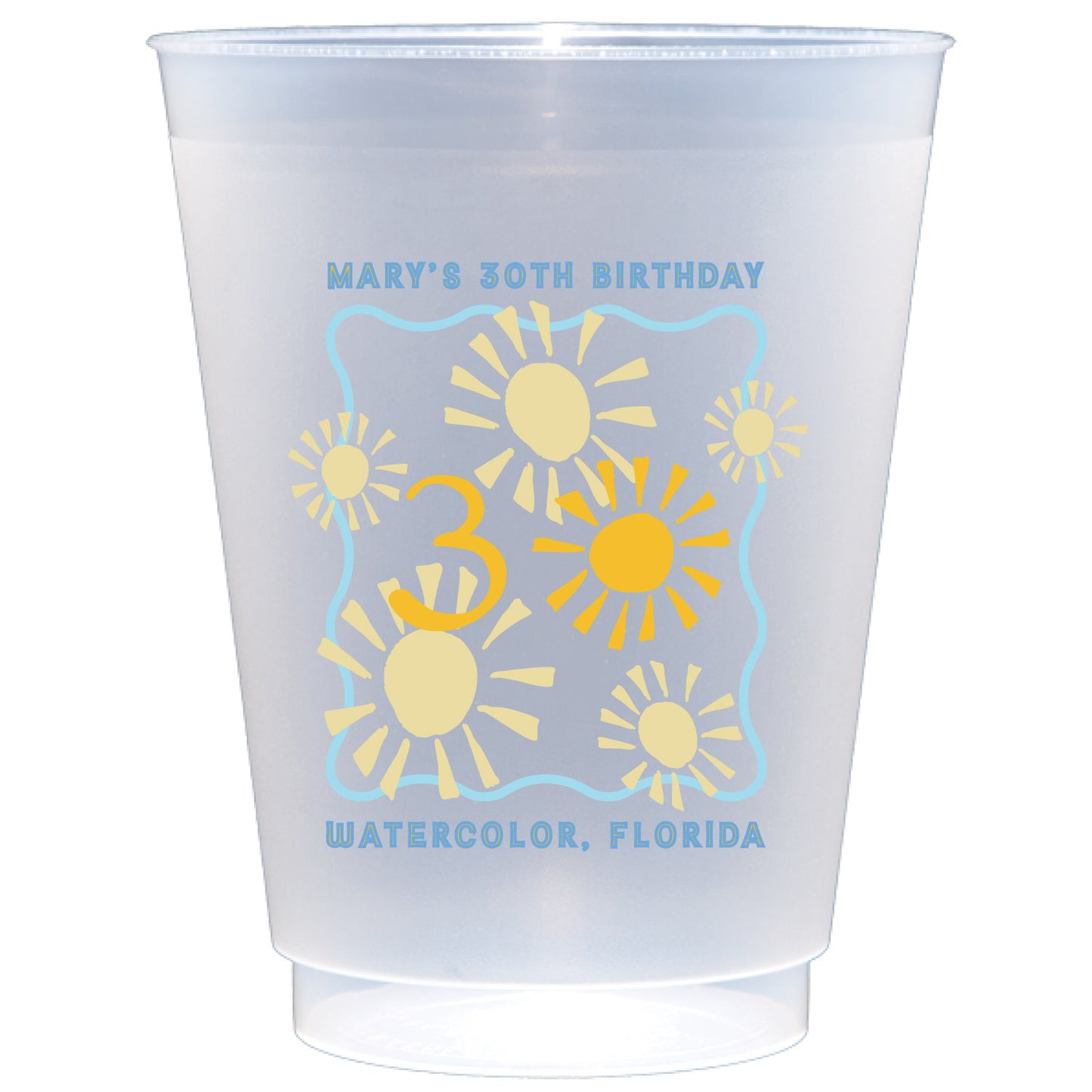 sunshine blue | shatterproof frosted flex | digital