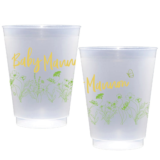 Wildflowers Baby Shower Personalized Flex Cup