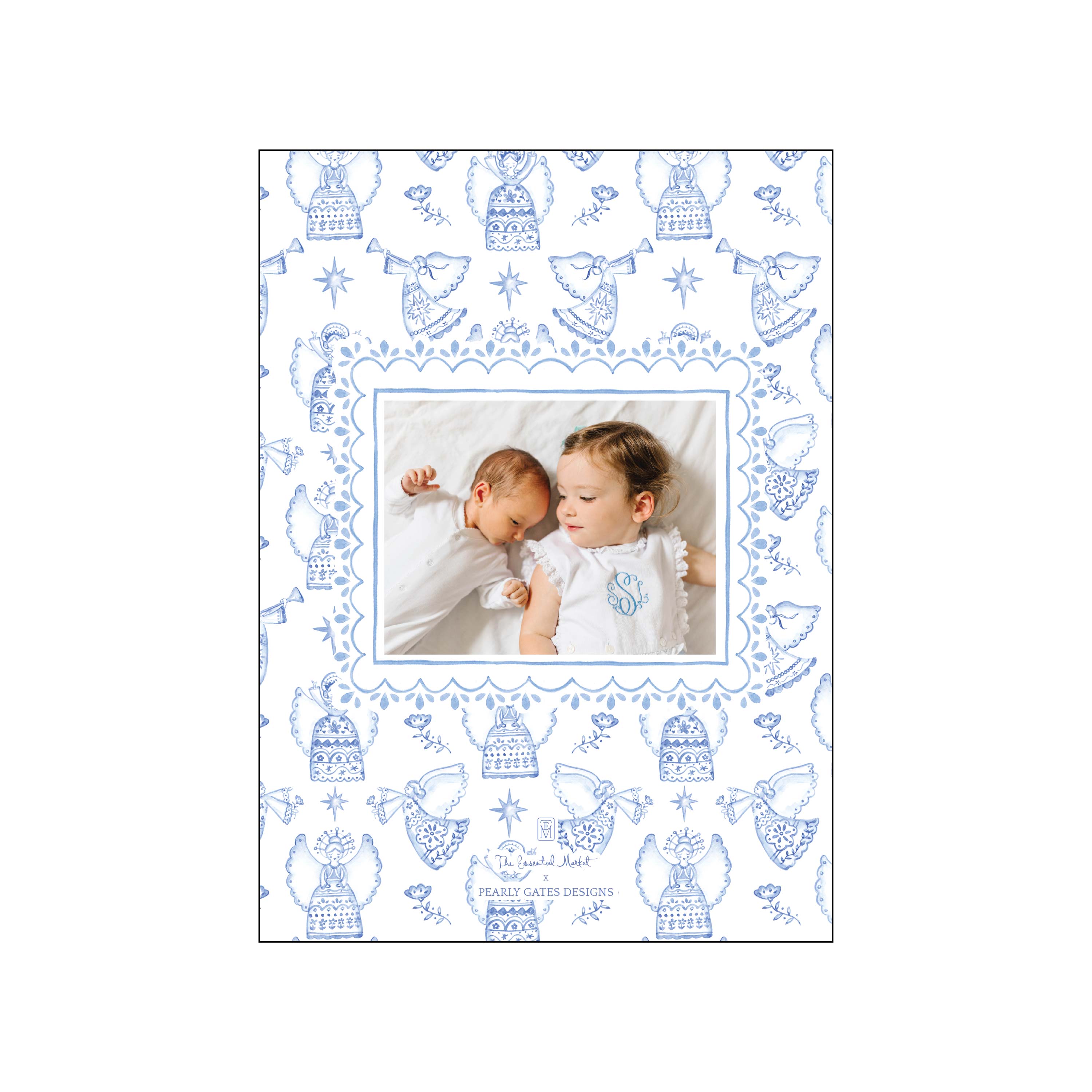angel toile | holiday card | pearly gates designs