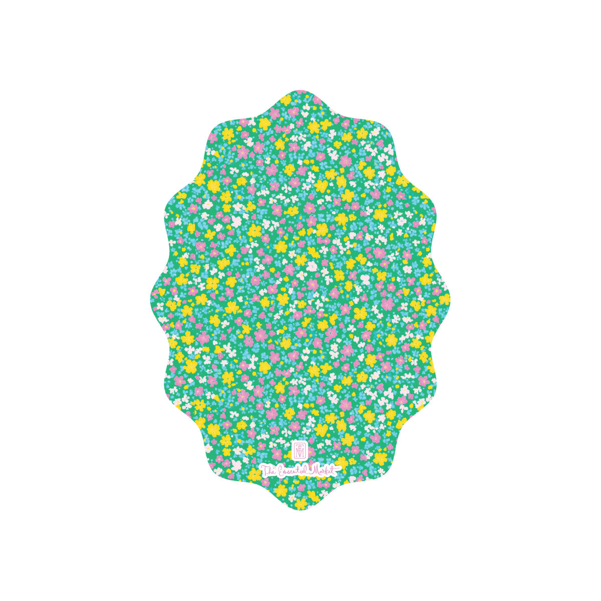 peace and joy scallop | holiday card | flat print | die-cut shape