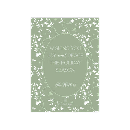 sage bloom christmas | holiday card | digital printed