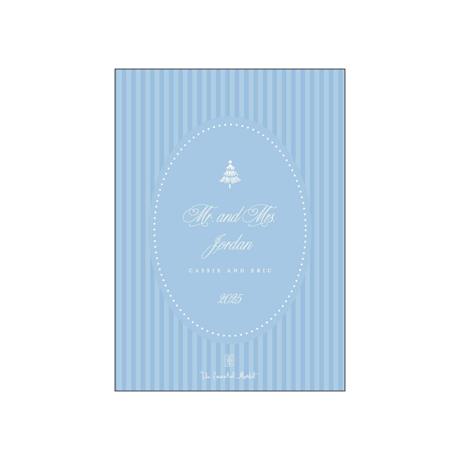 scalloped pine | holiday card | digital printed