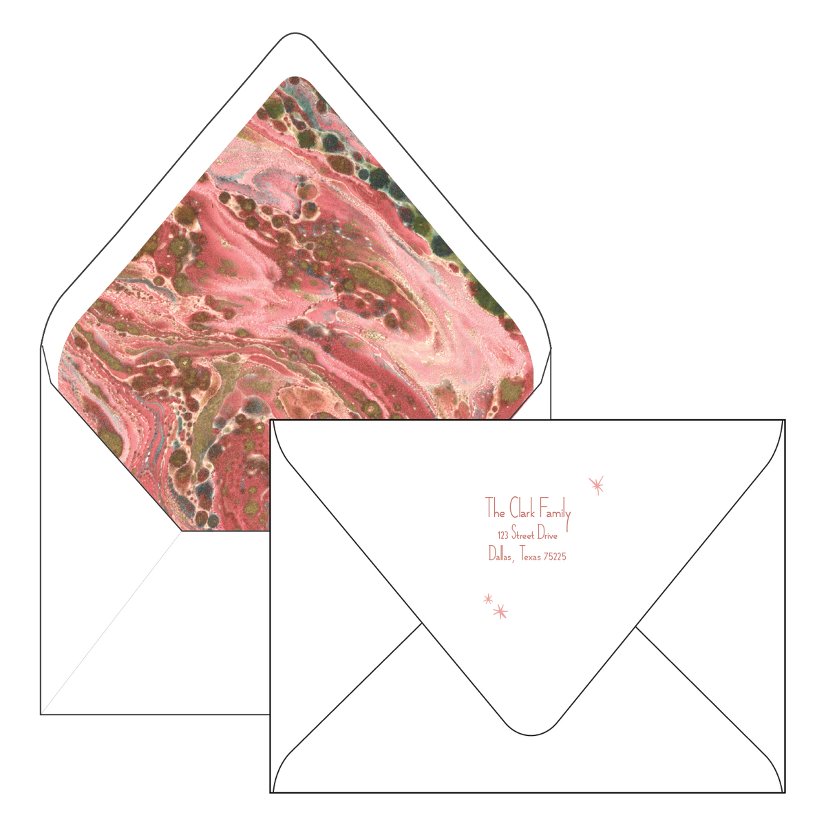 making spirits bright marble | holiday card | flat print | die-cut shape