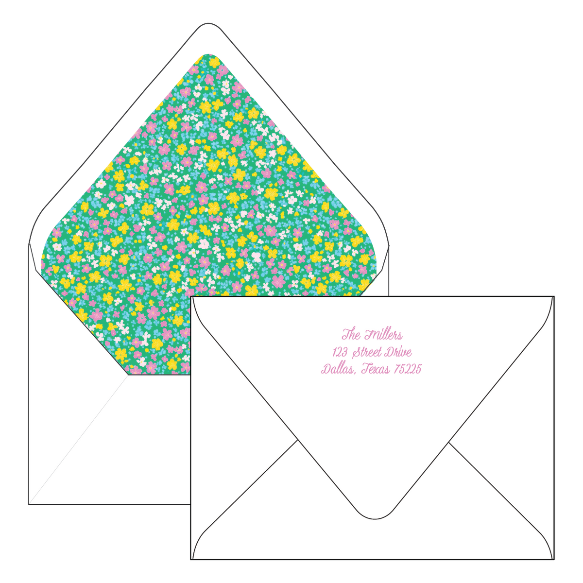 peace and joy scallop | holiday card | flat print | die-cut shape