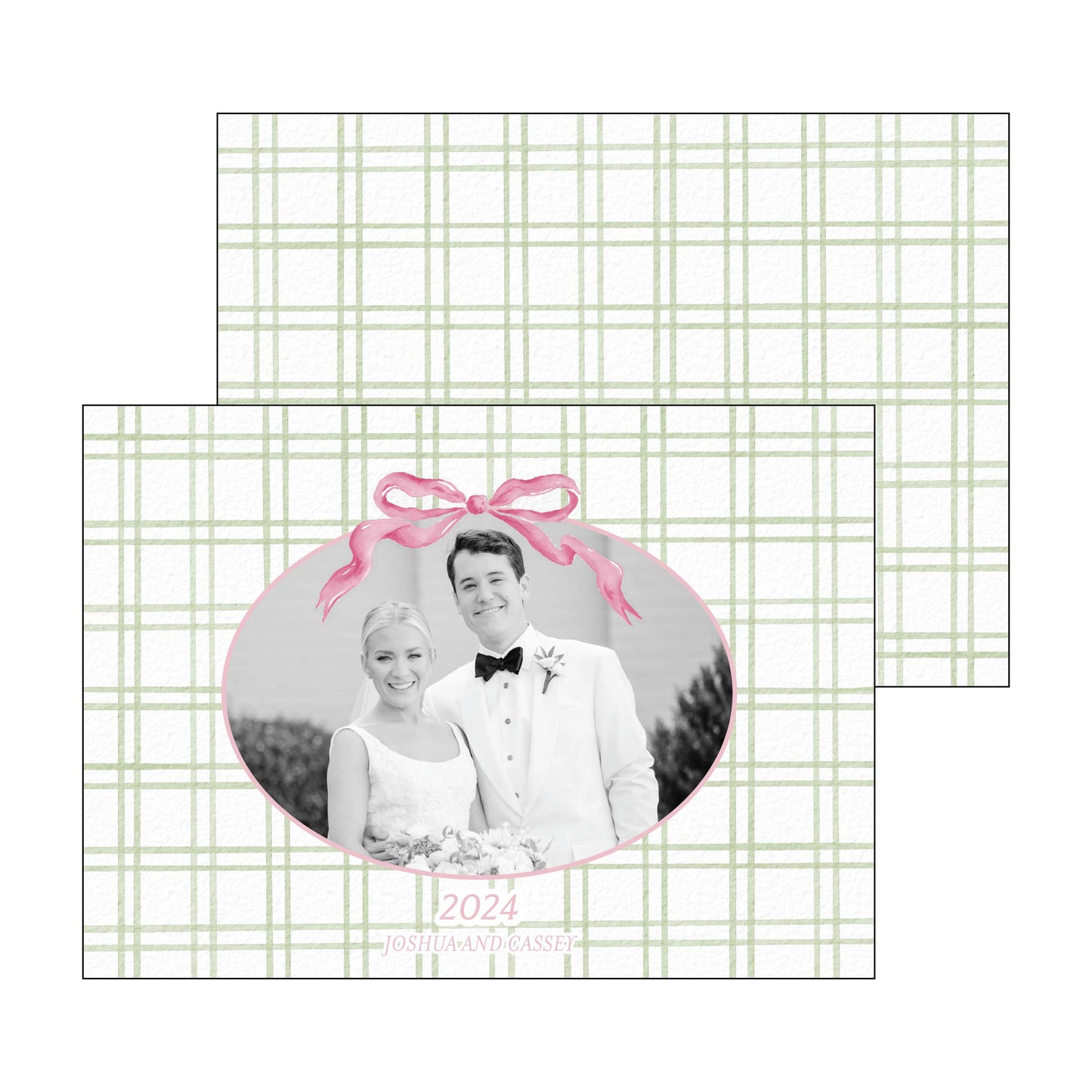 plaid and bows | horizontal | holiday card | bethany kelm