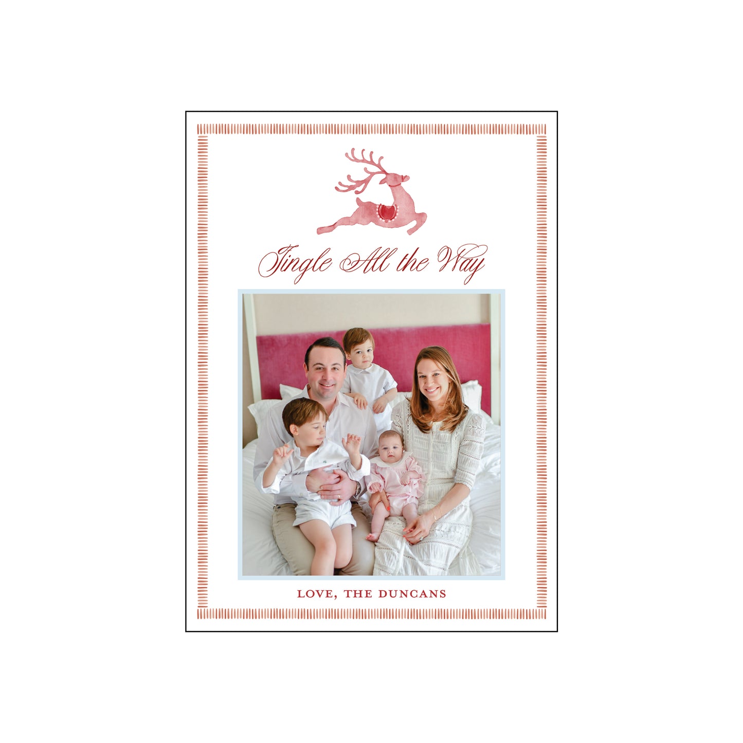 blue and red reindeer | holiday card | bethany kelm
