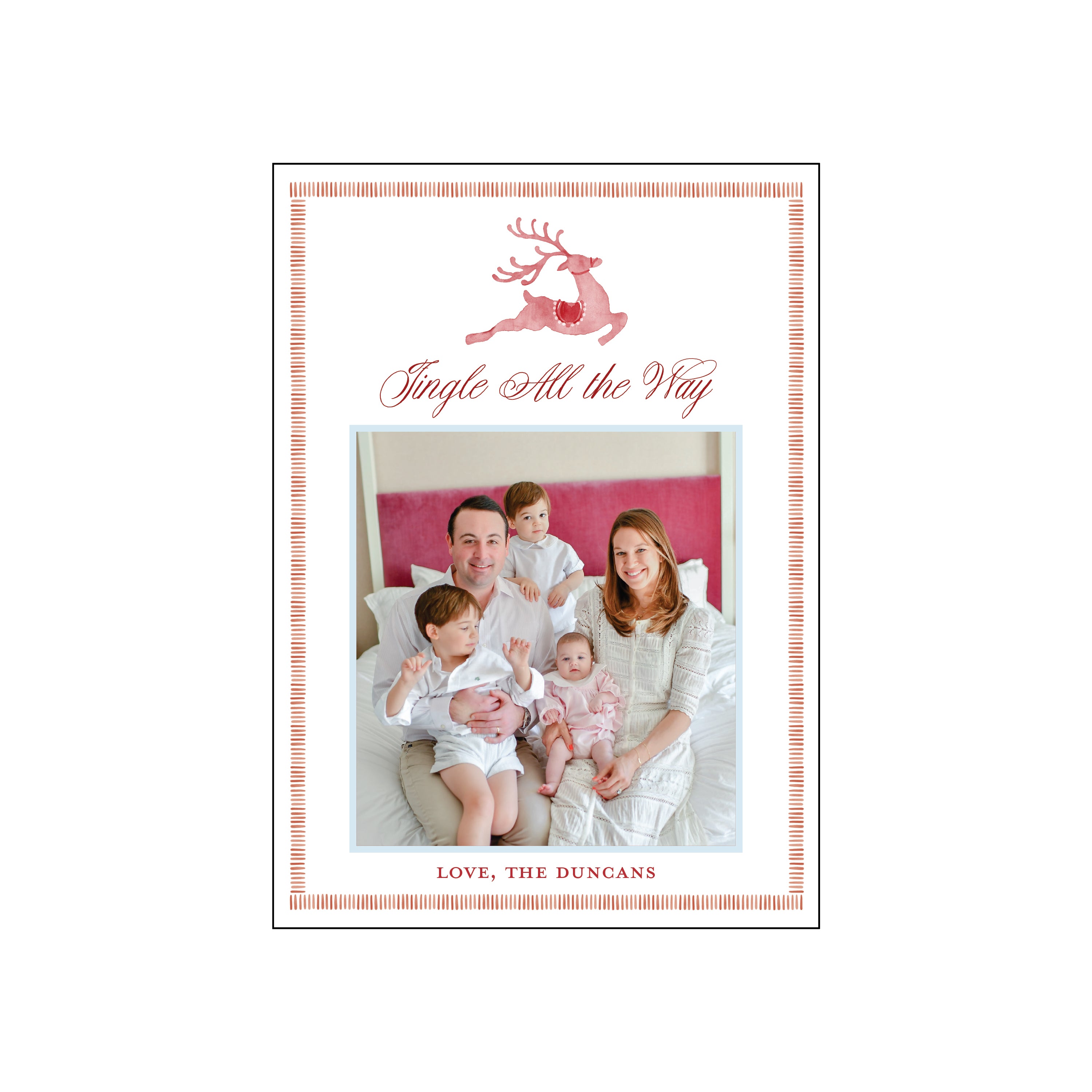 blue and red reindeer | holiday card | bethany kelm
