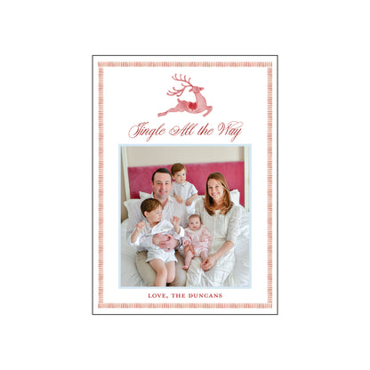blue and red reindeer | holiday card | bethany kelm
