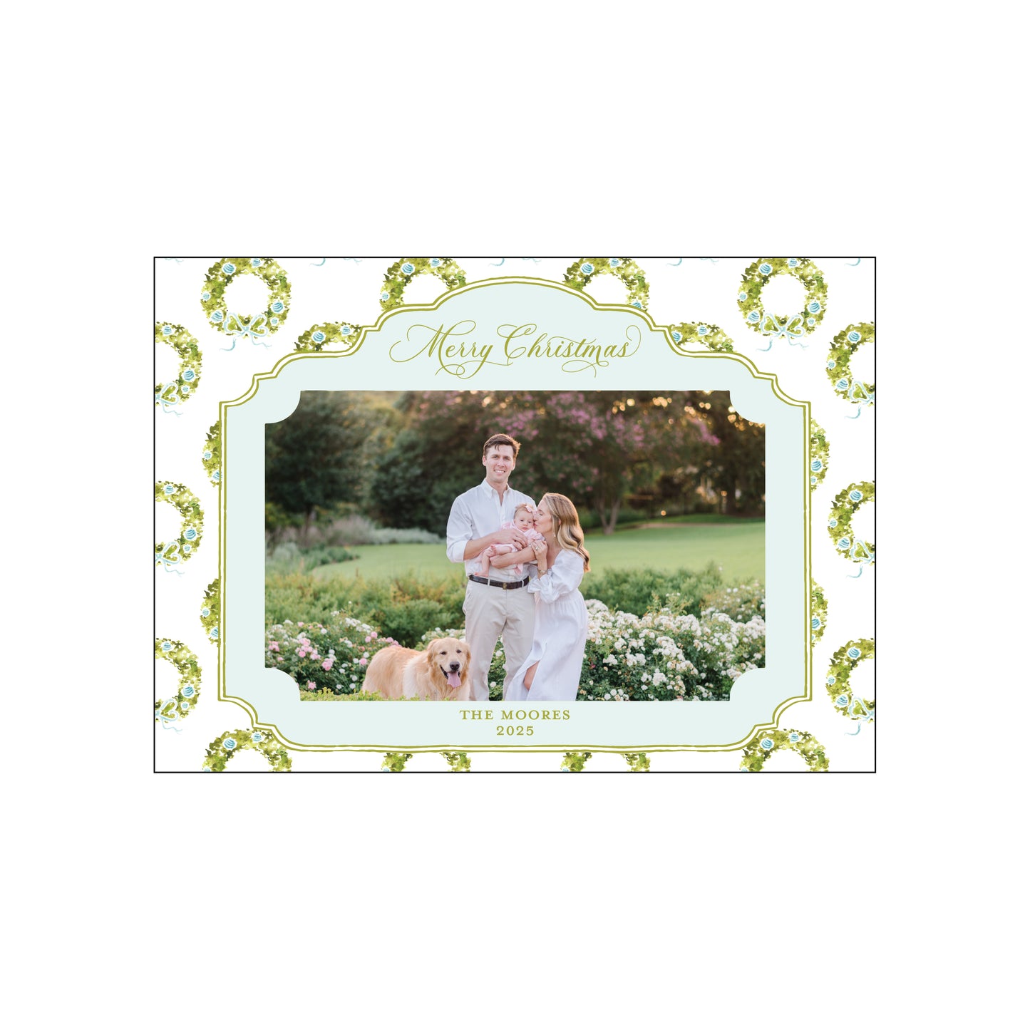 boxwood wreath horizontal | holiday card | bethany kelm